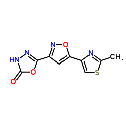 5-[5-(2-Methyl-1,3-thiazol-4-yl)-1,2-oxazol-3-yl]-1,3,4-oxadiazol-2(3H)-one结构式