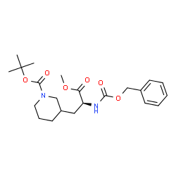 (S)-1-BOC-3-(2-CBZ-AMINO-2-METHOXYCARBONYL-ETHYL)PIPERIDINE结构式