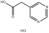 2-(pyrimidin-5-yl)acetic acid hydrochloride Structure