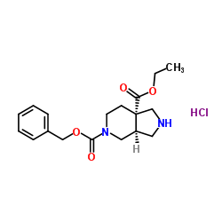 1H-Pyrrolo[3,4-c]pyridine-5,7a-dicarboxylic acid, hexahydro-, 7a-ethyl 5-(phenylmethyl) ester, hydrochloride , (3aS,7aS)- picture