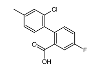 2-(2-chloro-4-methylphenyl)-5-fluorobenzoic acid结构式