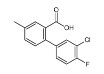 2-(3-chloro-4-fluorophenyl)-5-methylbenzoic acid结构式