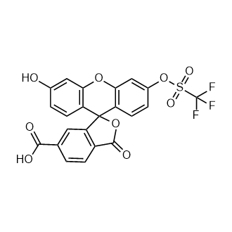 3’-Hydroxy-3-Oxo-6’-[[(Trifluoromethyl)Sulfonyl]Oxy]Spiro[Isobenzofuran-1(3H),9’-[9H]Xanthene]-6-Carboxylic Acid structure