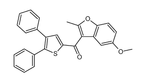 (4,5-diphenylthiophen-2-yl)-(5-methoxy-2-methyl-1-benzofuran-3-yl)methanone结构式