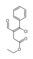 ethyl 4-chloro-3-formyl-4-phenylbut-3-enoate Structure