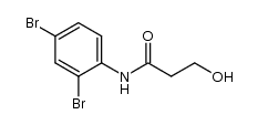 N-(2,4-dibromophenyl)-3-hydroxypropanamide结构式