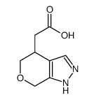 2-(1,4,5,7-tetrahydropyrano[3,4-c]pyrazol-4-yl)aceticacid structure