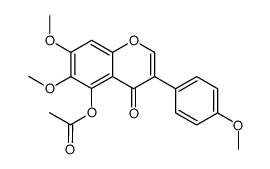 5-acetoxy-6,7-dimethoxy-3-(4-methoxy-phenyl)-chromen-4-one Structure