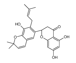 (2R)-5,7-dihydroxy-2-[8-hydroxy-2,2-dimethyl-7-(3-methylbut-2-enyl)chromen-6-yl]-2,3-dihydrochromen-4-one Structure