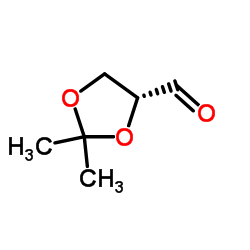 (R)-(+)-2,2-二甲基-1,3-二氧戊环-4-甲醛结构式