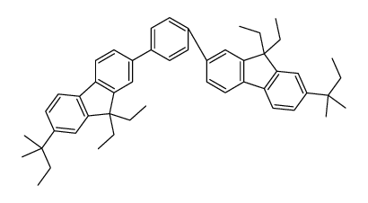 2-[4-[9,9-diethyl-7-(2-methylbutan-2-yl)fluoren-2-yl]phenyl]-9,9-diethyl-7-(2-methylbutan-2-yl)fluorene结构式