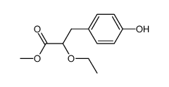 2-ethoxy-3-(4-hydroxy-phenyl)-propionic acid methyl ester结构式