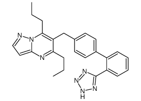 5,7-Dipropyl-6-((2'-(1H-tetrazol-5-yl)(1,1'-biphenyl)-4-yl)methyl)pyrazolo(1,5-a)pyrimidine structure