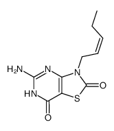 5-amino-3-<(Z)-2-penten-1-yl>thiazolo<4,5-d>pyrimidine-2,7(3H,6H)-dione结构式