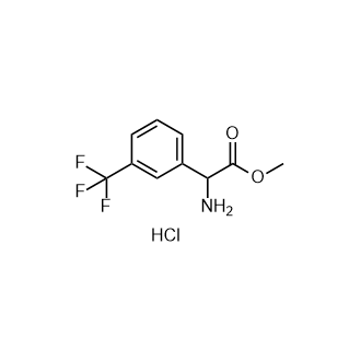 2-氨基-2-[3-(三氟甲基)苯基]乙酸甲酯盐酸盐结构式