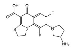 8-(3-aminopyrrolidin-1-yl)-7,9-difluoro-5-oxo-1,2-dihydro-[1,3]thiazolo[3,2-a]quinoline-4-carboxylic acid结构式