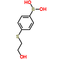 4-(2'-Hydroxyethylthio)phenylboronic acid结构式