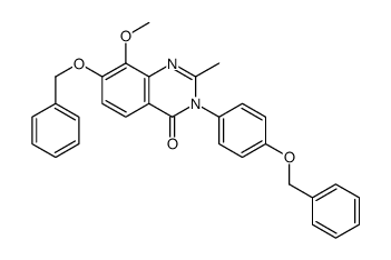 4(3H)-Quinazolinone,8-methoxy-2-methyl-7-(phenylmethoxy)-3-[4-(phenylmethoxy)phenyl]-结构式