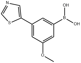 3-Methoxy-5-(thiazol-5-yl)phenylboronic acid structure