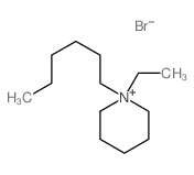 1-Ethyl-1-hexylpiperidinium bromide结构式