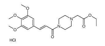 ethyl 2-[4-[(E)-3-(3,4,5-trimethoxyphenyl)prop-2-enoyl]piperazin-1-yl]acetate,hydrochloride结构式