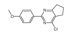 4-chloro-2-(4-methoxyphenyl)-6,7-dihydro-5H-cyclopenta[d]pyrimidine Structure