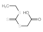 Acetic acid,2-[[(ethylthio)thioxomethyl]thio]- Structure