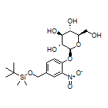 (2S,3R,4S,5S,6R)-2-[4-[[(tert-Butyldimethylsilyl)oxy]methyl]-2-nitrophenoxy]-6-(hydroxymethyl)tetrahydro-2H-pyran-3,4,5-triol(2S,3R,4S,5S,6R)-2-[4-[[(tert-Butyldimethylsilyl)oxy]methyl]-2-nitrophenoxy]-6-(hydroxymethyl)tetrahydro-2H-pyran-3,4,5-triol Structure