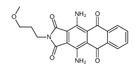 4,11-diamino-2-(3-methoxypropyl)-1H-Naphth[2,3-f]isoindole-1,3,5,10(2H)-tetrone structure