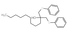 1-phenylsulfanyl-2-(phenylsulfanylmethyl)undecan-2-ol结构式