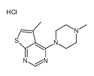 5-methyl-4-(4-methylpiperazin-1-yl)thieno[2,3-d]pyrimidine,hydrochloride Structure