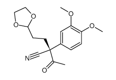 (S)-2-(2-(1,3-dioxolan-2-yl)ethyl)-2-(3,4-dimethoxyphenyl)-3-oxobutanenitrile Structure