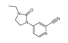 2-Pyridinecarbonitrile,4-(3-ethyl-2-oxo-1-imidazolidinyl)-(9CI) Structure