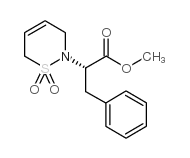 2H-1,2-THIAZINE-2-ACETIC ACID, 3,6-DIHYDRO-ALPHA-(PHENYLMETHYL)-, METHYL ESTER, 1,1-DIOXIDE, (ALPHAS)结构式