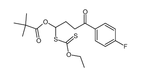 2,2-dimethylpropionic acid 1-ethoxythiocarbonylsulfanyl-4-(4-methoxyphenyl)-4-oxobutyl ester结构式