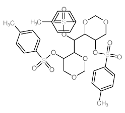 D-glycero-D-galacto-Heptitol,1,3:5,7-di-O-methylene-, tri-p-toluenesulfonate (8CI) structure