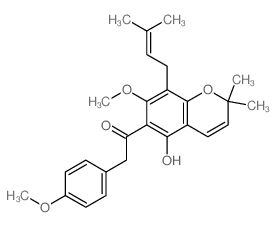 Ethanone,1-[5-hydroxy-7-methoxy-2,2-dimethyl-8-(3-methyl-2-buten-1-yl)-2H-1-benzopyran-6-yl]-2-(4-methoxyphenyl)- picture