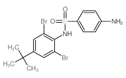 Benzenesulfonamide,4-amino-N-[2,6-dibromo-4-(1,1-dimethylethyl)phenyl]- Structure