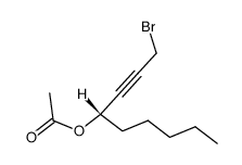 1-bromo-4(S)-acetyloxy-2-nonyne结构式