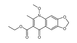 5-methoxy-6-methyl-8-oxo-5,8-dihydro-[1,3]dioxolo[4,5-g]quinoline-7-carboxylic acid ethyl ester结构式