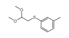 3-methyl-1-(2,2-dimethoxy-ethyl-sulfanyl)-benzene结构式