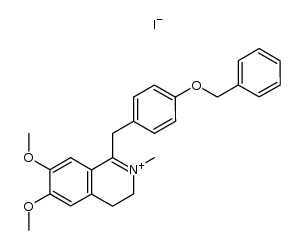 1-(4-benzyloxy-benzyl)-6,7-dimethoxy-2-methyl-3,4-dihydro-isoquinolinium, iodide结构式