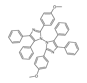 2,2'-Bis(p-methoxyphenyl)-4,4',5,5'-tetraphenyl[1,1'-bi-1H-imidazole]结构式