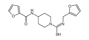 2-Furancarboxamide,N-[1-[[(2-furanylmethyl)amino]thioxomethyl]-4-piperidinyl]-(9CI) structure