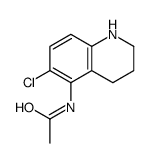 N-(6-chloro-1,2,3,4-tetrahydroquinolin-5-yl)acetamide结构式