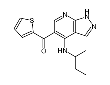 [4-[(1-methylpropyl)amino]-1H-pyrazolo[3,4-b]pyridin-5-yl]-thien-2-ylmethanone结构式