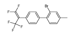 2-Bromo-4'-(2,2-difluoro-1-trifluoromethyl-vinyl)-4-methyl-biphenyl结构式