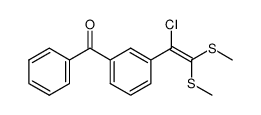 3-[1-Chloro-2,2-bis(methylthio)vinyl]benzophenone Structure