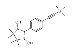 4,4,5,5-tetramethyl-2-{4-[(trimethylsilyl)ethynyl]phenyl}imidazolidine-1,3-diol结构式