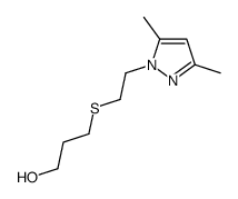 3-[2-(3,5-dimethylpyrazol-1-yl)ethylsulfanyl]propan-1-ol结构式